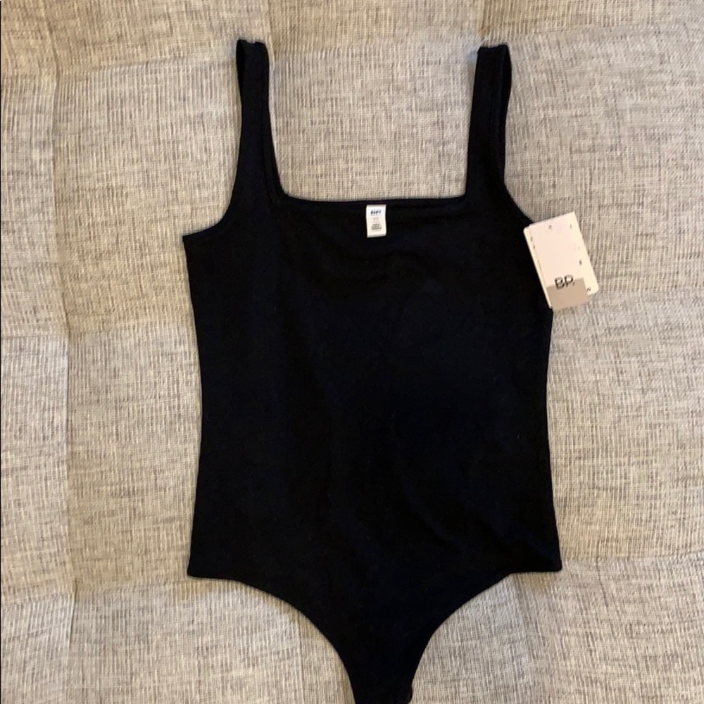 BP Square Neck Body Suit Top (Black)